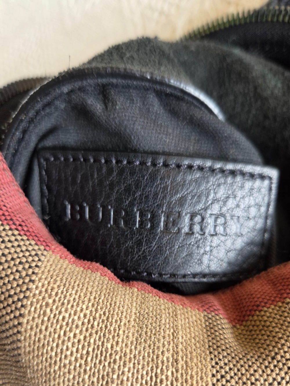 Vintage Burberry Ainsley mega check cross body messenger bag canvas leather - Picture 4 of 16